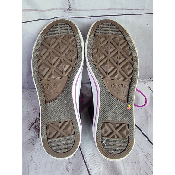 Converse Double Flap Leopard Black Purple Lime Green Women 7.5 Chuck Taylor Shoe - Picture 7 of 10